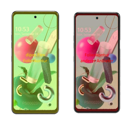 3x Full Cover Screen Protector for LG Q92 – Covers Curved Edges | dipos