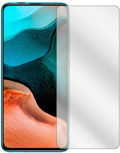 XiaomiRedmi K30 Pro Zoom mit aufgebrachter dipos Displayschutzfolie, glasklare Darstellung ohne Einschränkungen