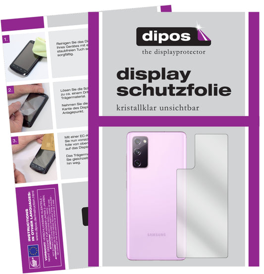 6x Schutzfolie klar für Samsung Galaxy S20 FE 5G Rückseite Display-Schutzfolie
