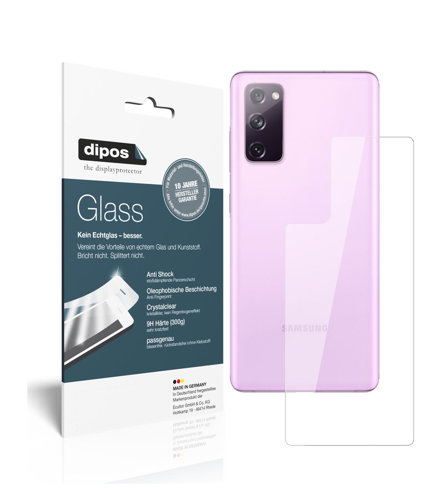 2x 9H Schutzfolie für Samsung Galaxy S20 FE Rückseite Panzerfolie