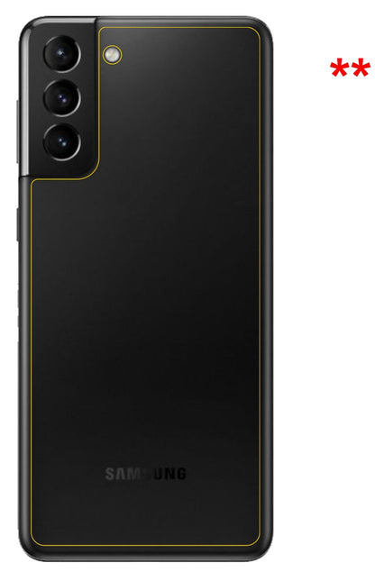 2x Schutzfolie klar für Samsung Galaxy S21 Rückseite Display-Schutzfolie
