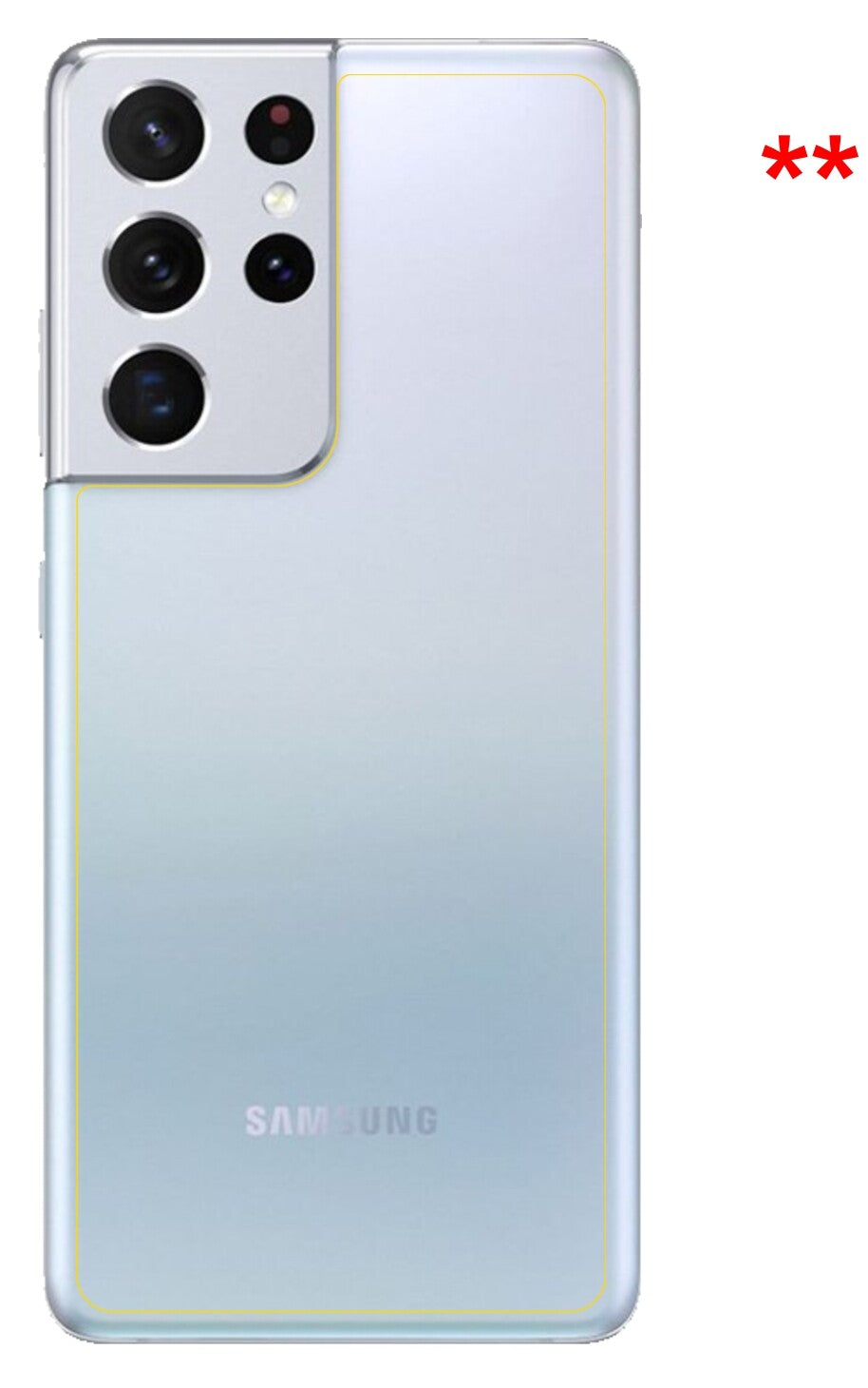 dipos Displayschutz für Samsung Galaxy S21 Ultra Rückseite, mattierte Oberfläche, robuste Festigkeit und perfekte Passform