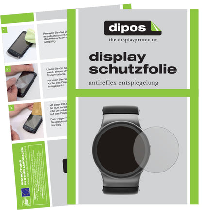 2x Screen Protector for 56 mm diameter watch Protection Anti Glare dipos