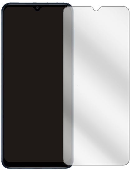 SamsungGalaxy F12 mit aufgebrachter dipos Displayschutzfolie, glasklare Darstellung ohne Einschränkungen