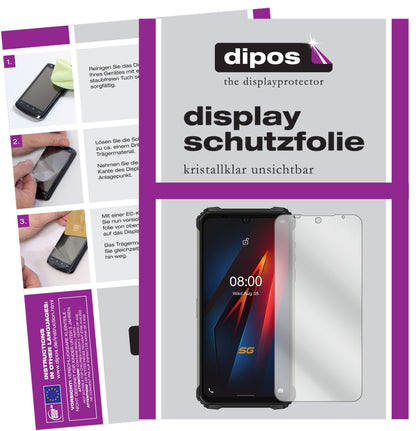 6x Schutzfolie klar für Ulefone Armor 8 5G Display-Schutzfolie