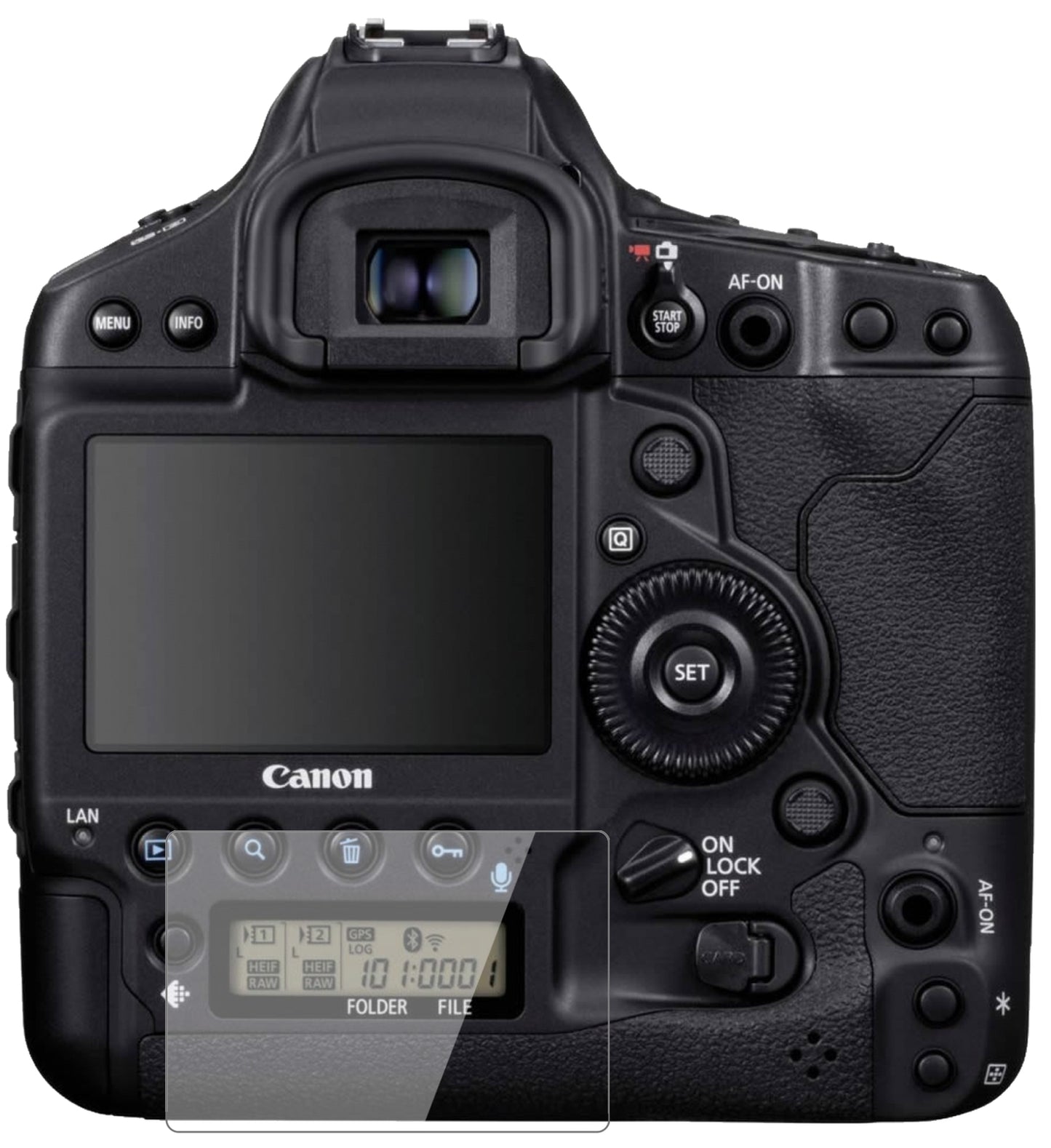 2x 9H Schutzfolie für Canon Eos 1D Panzerfolie