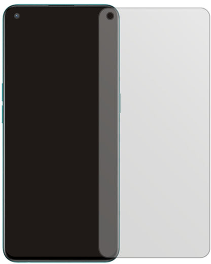 OnePlusNord CE mit aufgebrachter dipos Displayschutzfolie, die lästige Fingerabdrücke minimiert