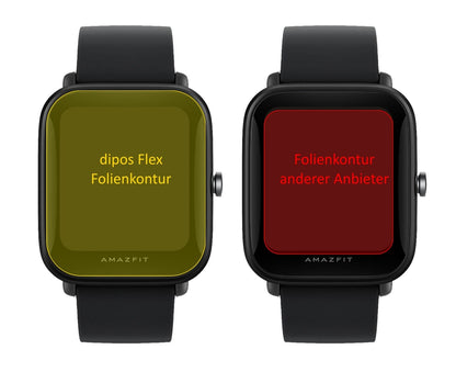 3x Screen Protector for Amazfit Bip U Pro Protective Film covers 100% dipos Flex