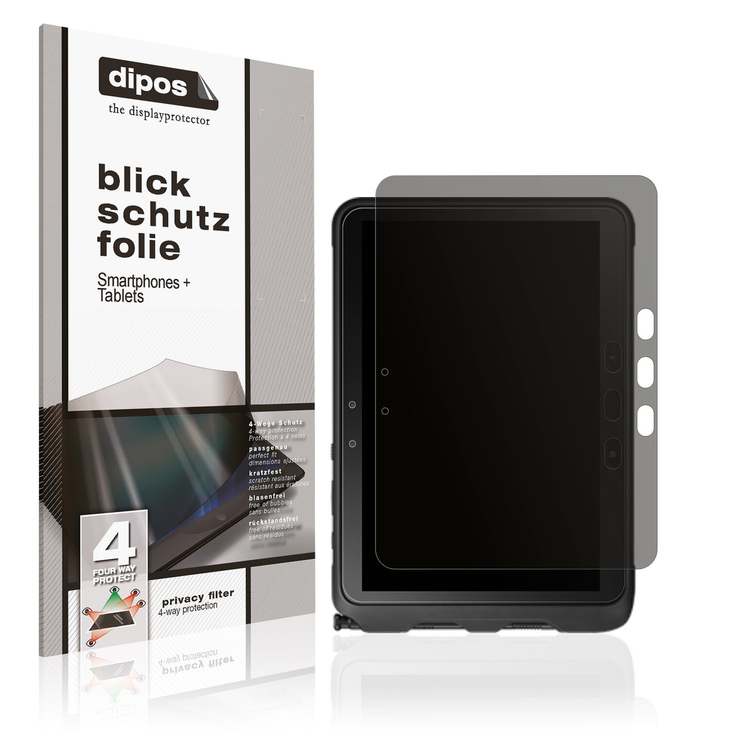 Blickschutzfolie für Samsung Galaxy Tab Active 4 Pro matt Schutzfolie Privacy