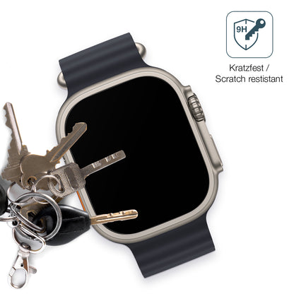 2x 9H Schutzfolie matt für Apple Watch Ultra Panzerfolie