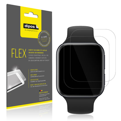 2x 3D Full Cover Schutzfolie für OPPO Watch 3