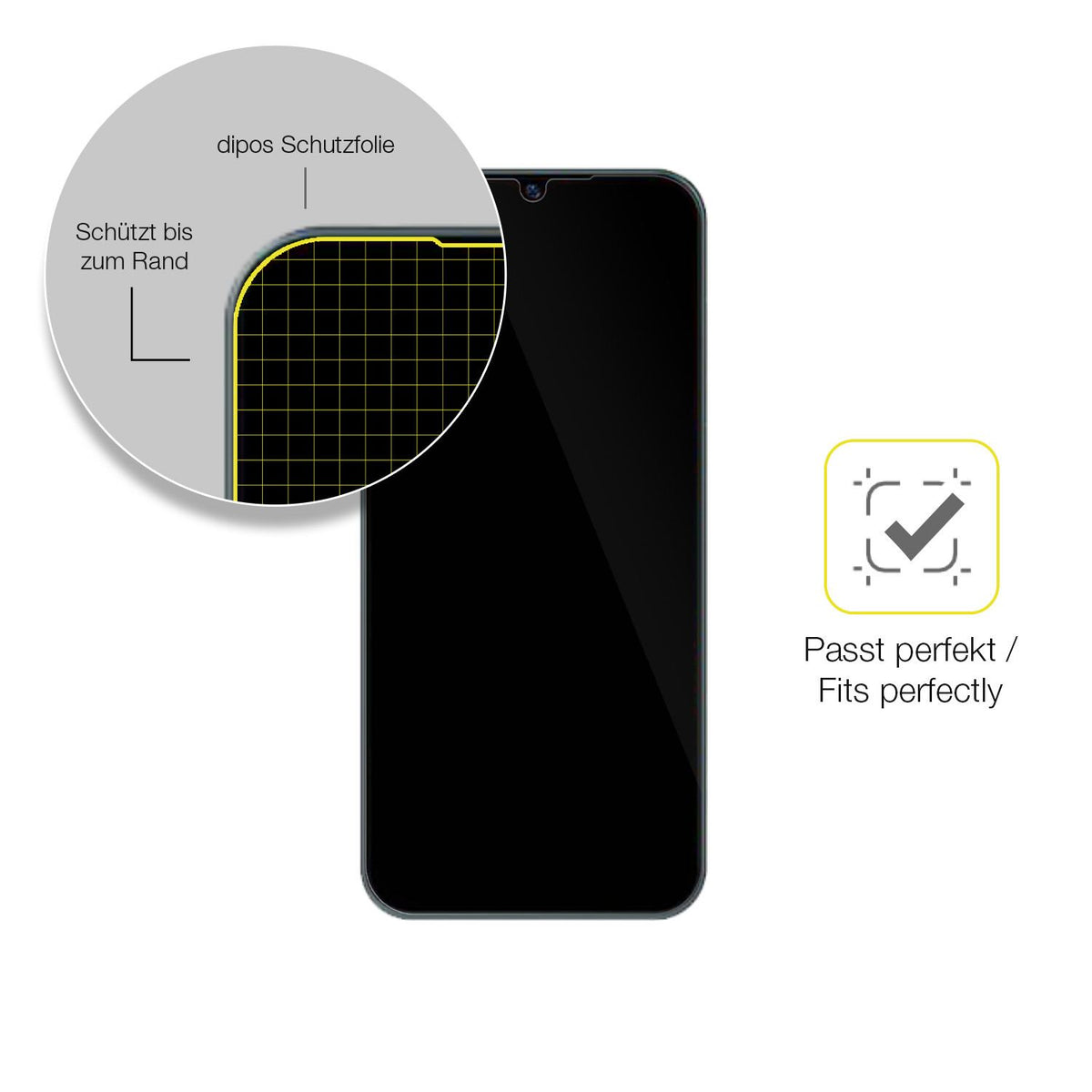3x Screen Protector for Benco V70 Protective Film covers 100% dipos Flex