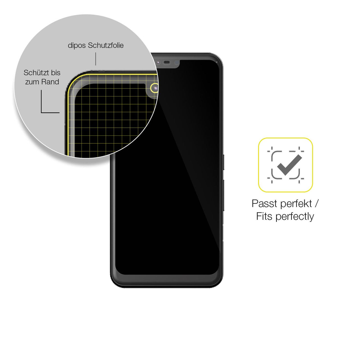 3x Screen Protector for Fujitsu Arrows U Protective Film covers 100% dipos Flex