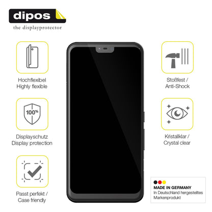 3x Screen Protector for Fujitsu Arrows U Protective Film covers 100% dipos Flex