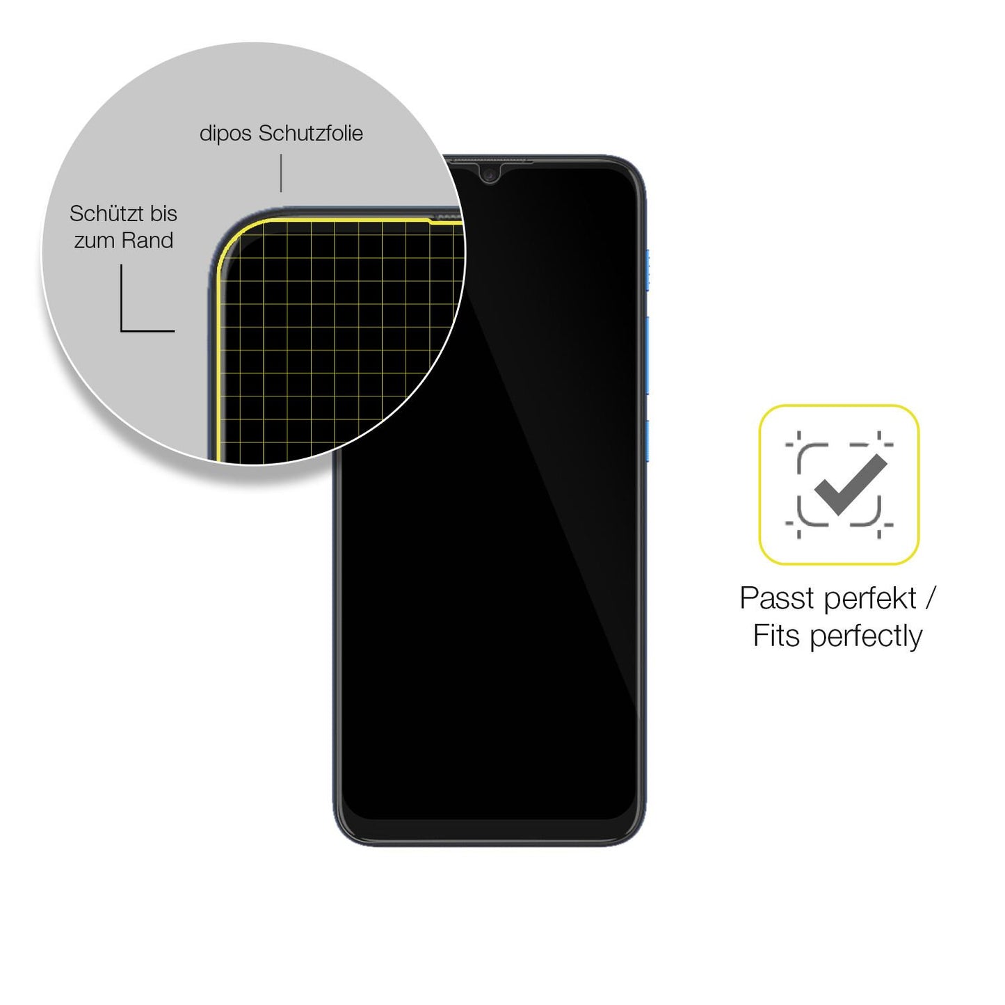 3x Screen Protector for MOTOROLA Moto E7 Power Protective Film covers 100% dipos