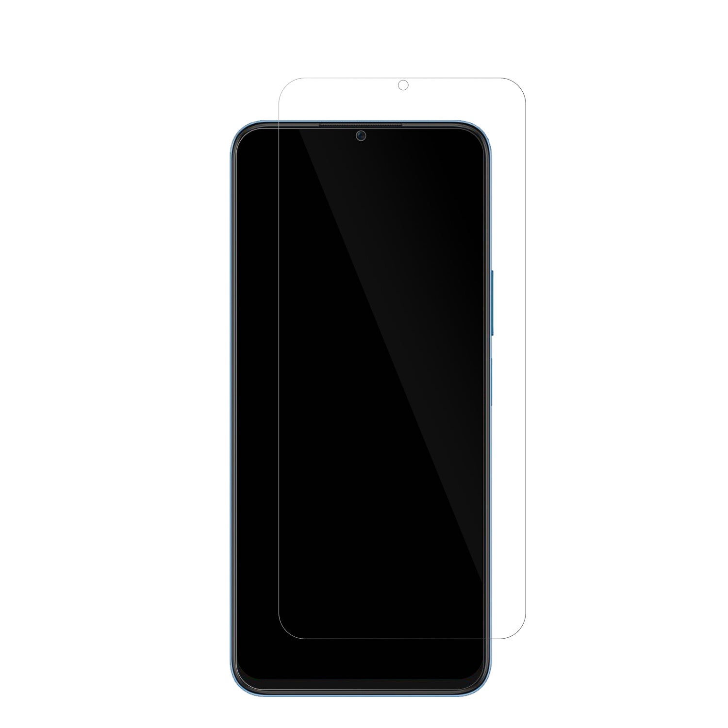 HonorX8 5G mit aufgebrachter dipos Displayschutzfolie, glasklare Darstellung ohne Einschränkungen