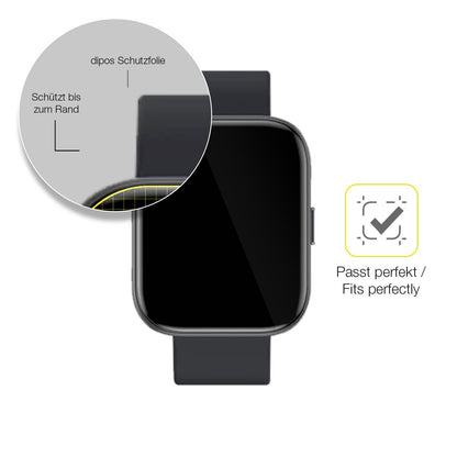 3x Screen Protector for Fireboltt Mercury Protective Film covers 100% dipos Flex