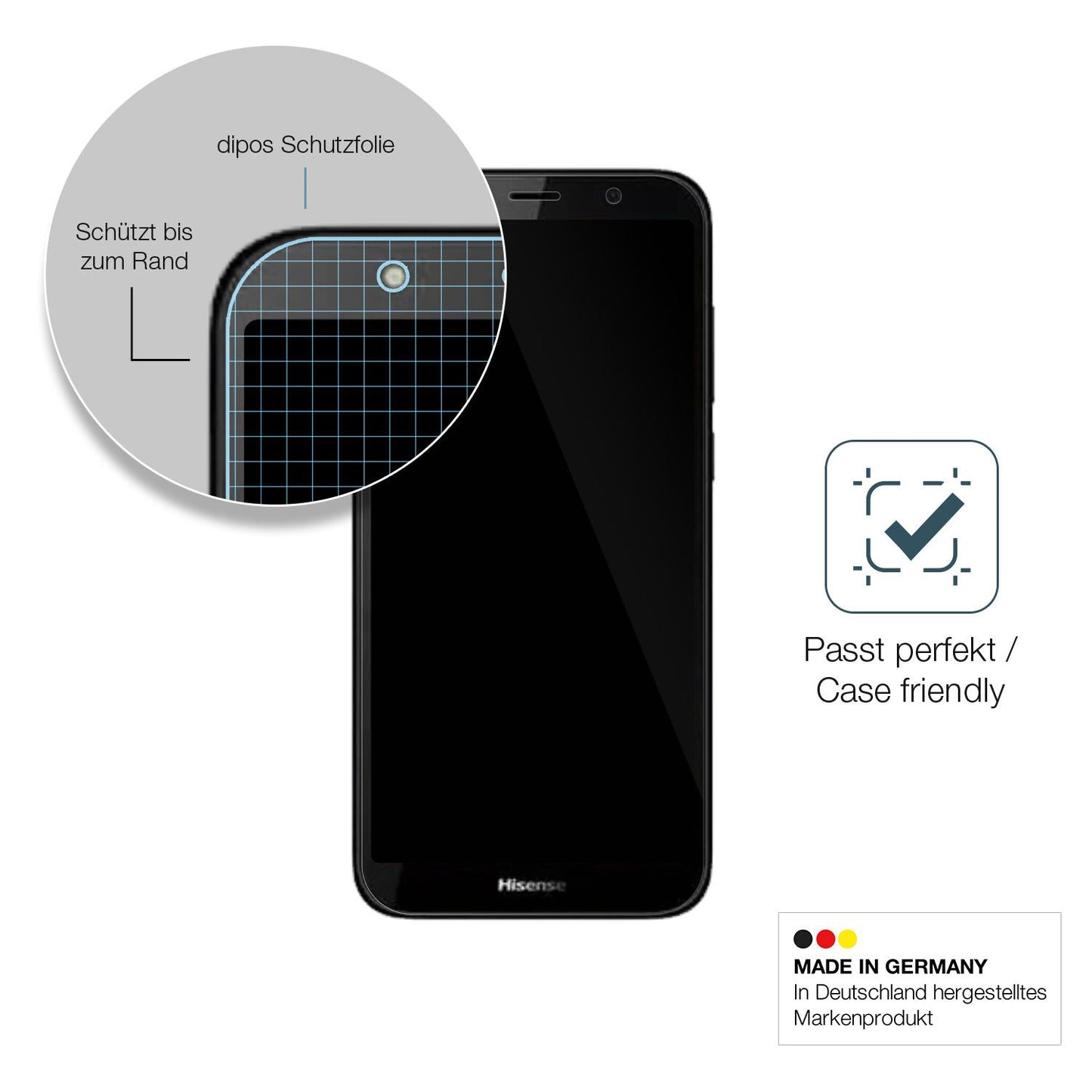 2x Screen Protector for Hisense E20s Flexible Glass 9H dipos