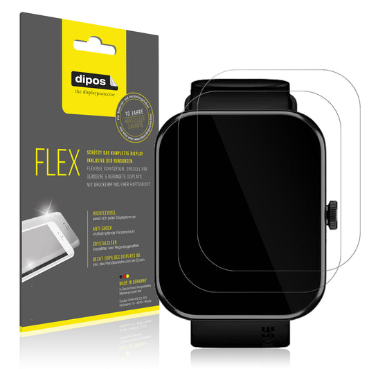 2x 3D Full Cover Schutzfolie für Noise ColorFit Pulse 2 Max