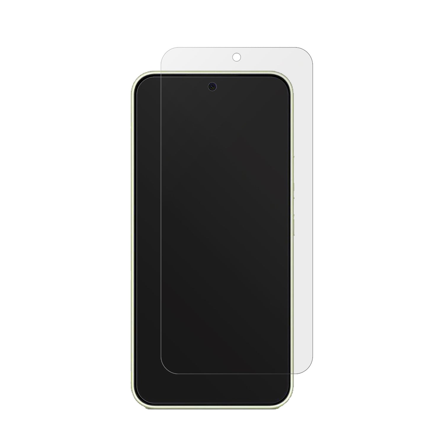 SamsungGalaxy A54 mit aufgebrachter dipos Displayschutzfolie, die lästige Fingerabdrücke minimiert