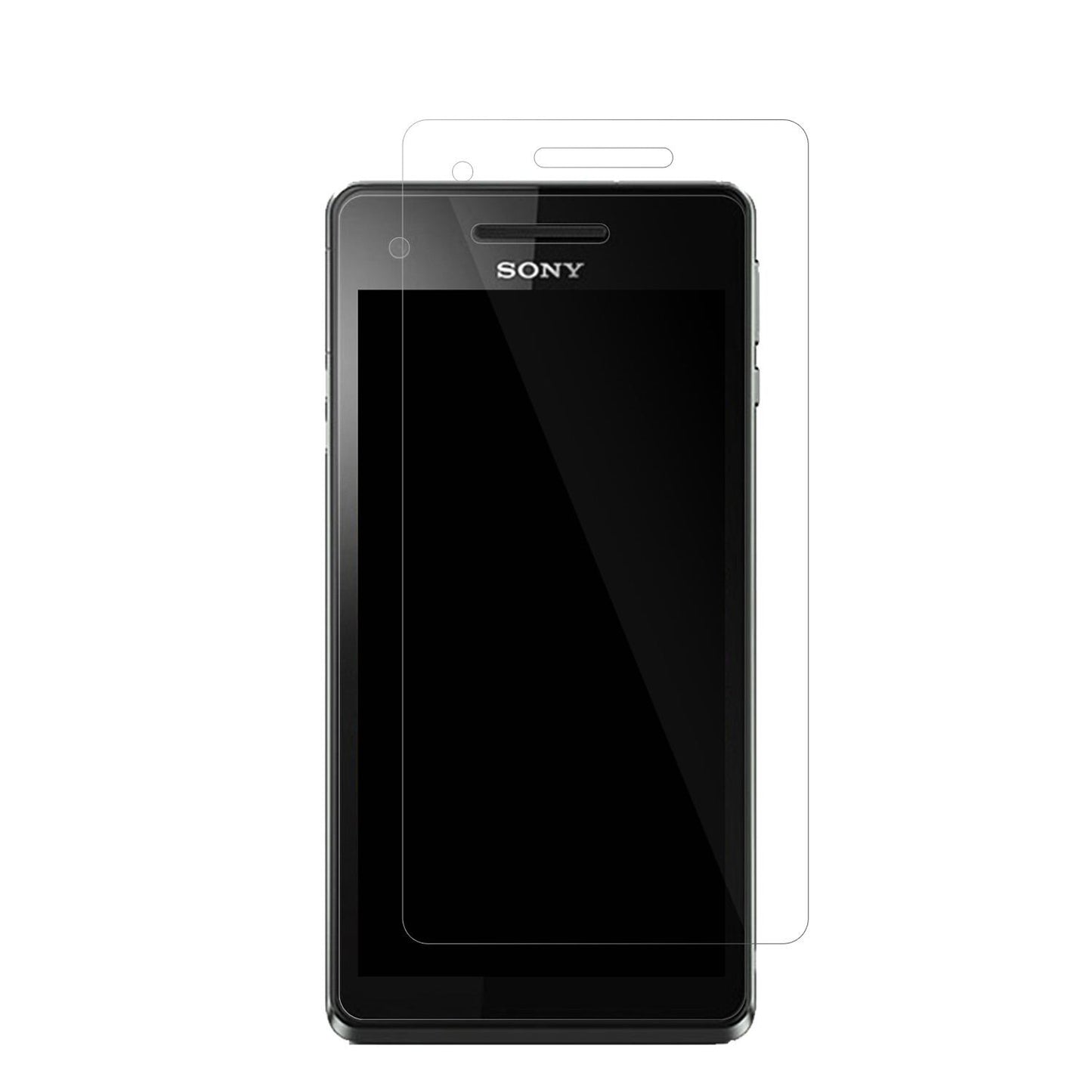 SonyXperia V mit aufgebrachter dipos Displayschutzfolie, glasklare Darstellung ohne Einschränkungen