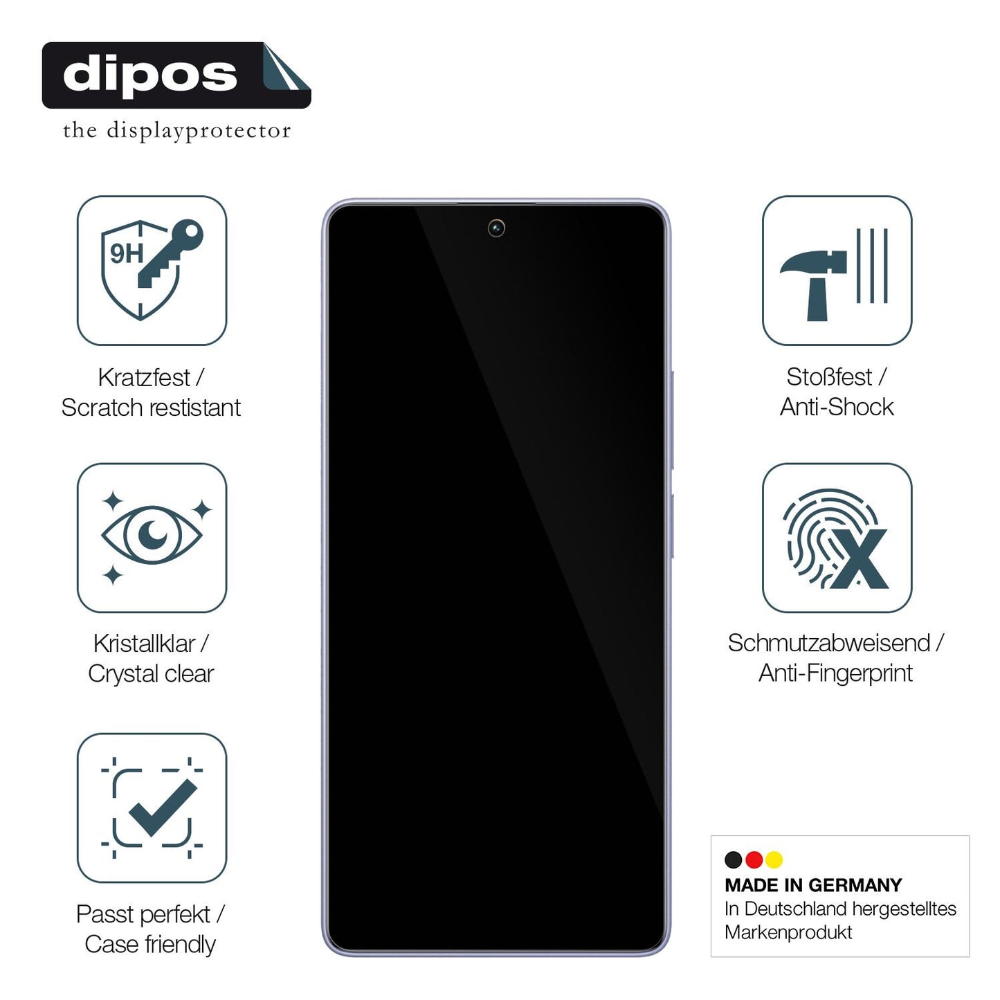 dipos 2x 9H Clear Screen Protector for Redmi Note 13 4G