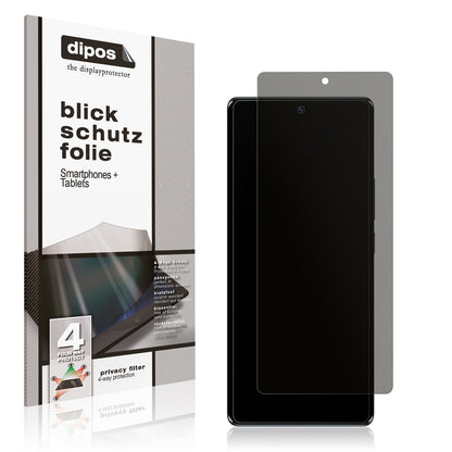 Blickschutzfolie für ZTE Blade V50 Design 5G matt Schutzfolie Privacy