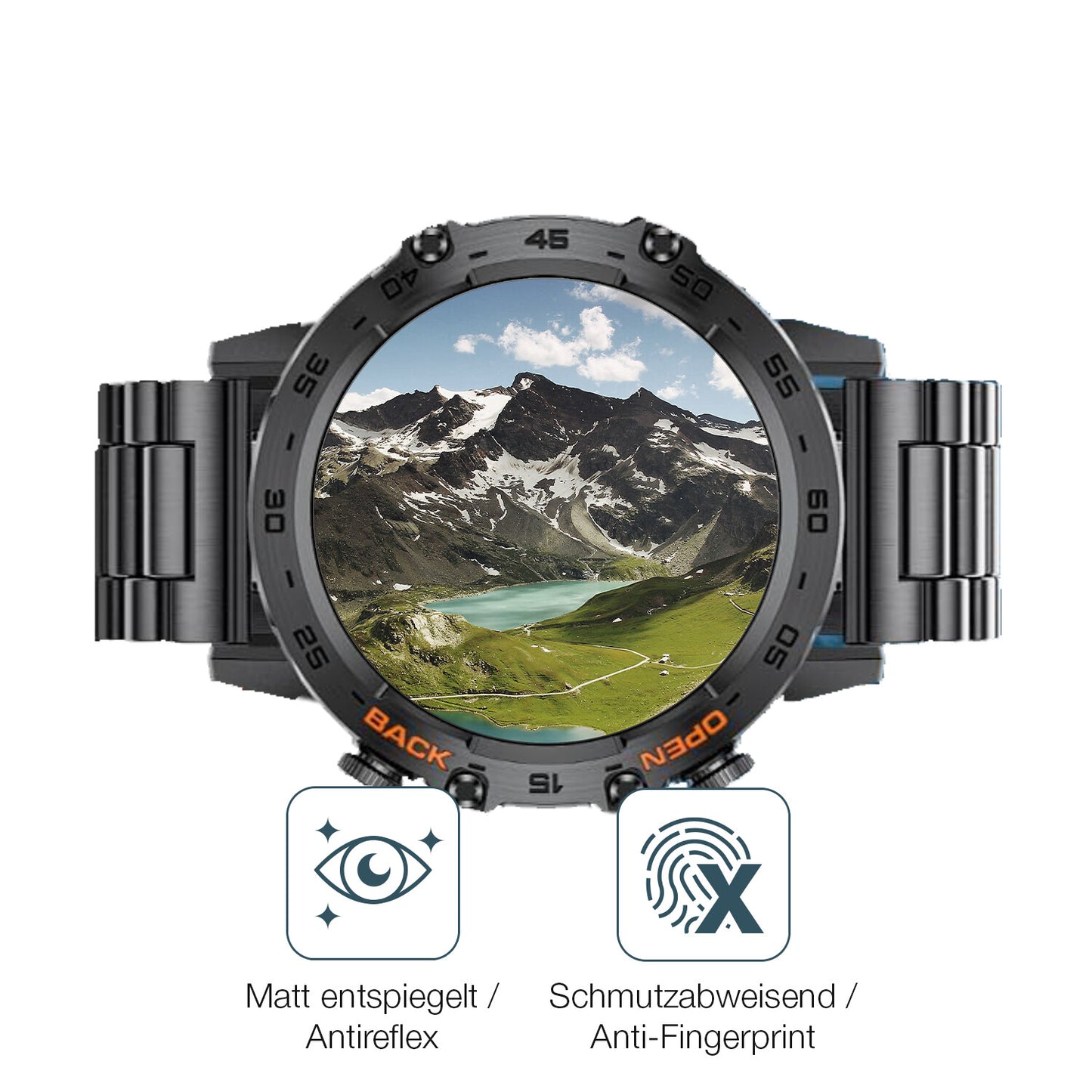 2x 9H Schutzfolie matt für LIGE BW1846 1.39 Zoll Smartwatch Panzerfolie