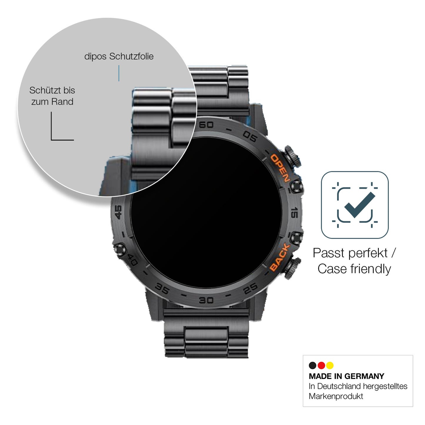 2x 9H Schutzfolie matt für LIGE BW1846 1.39 Zoll Smartwatch Panzerfolie