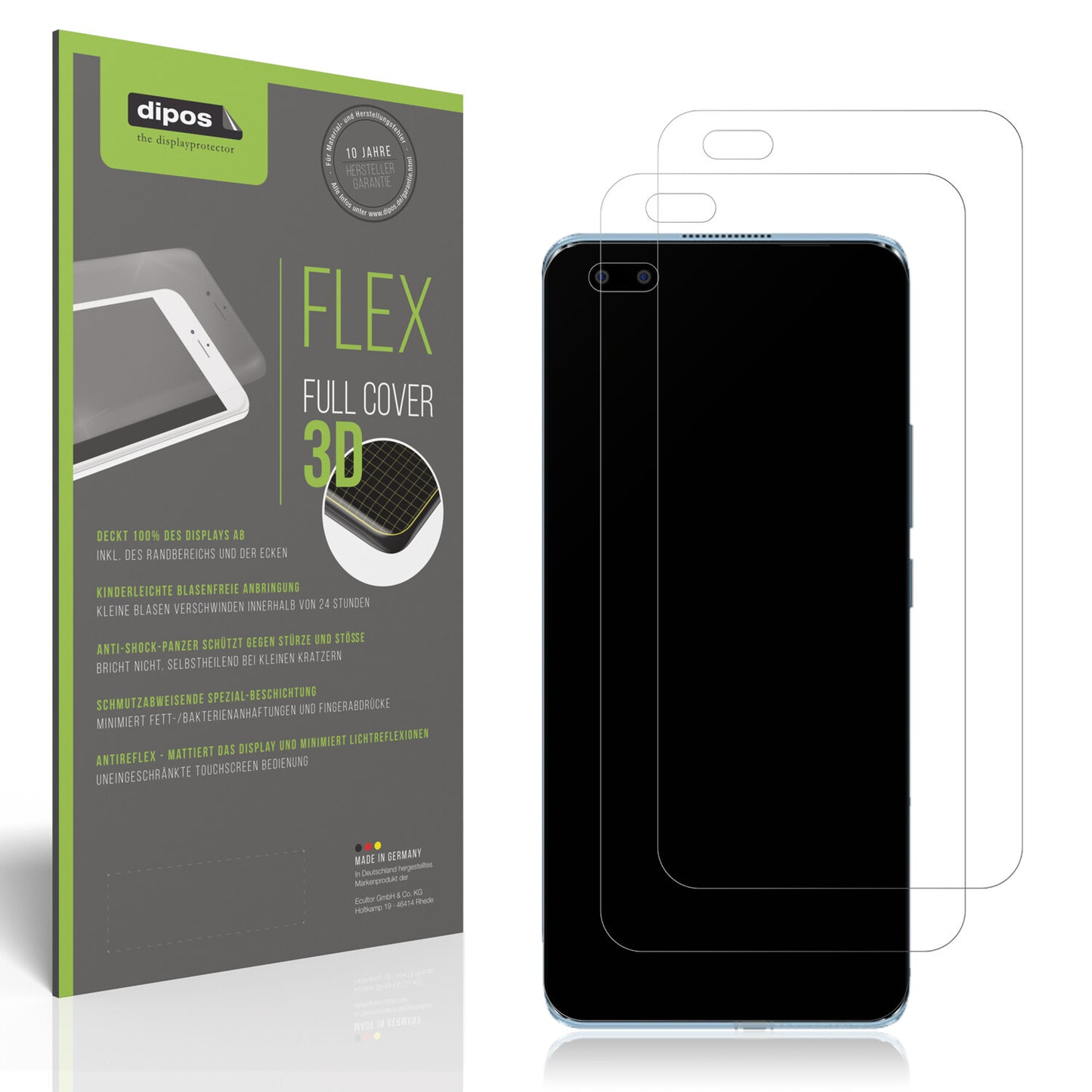 2x Full Cover Schutzfolie matt für BLU Bold N2