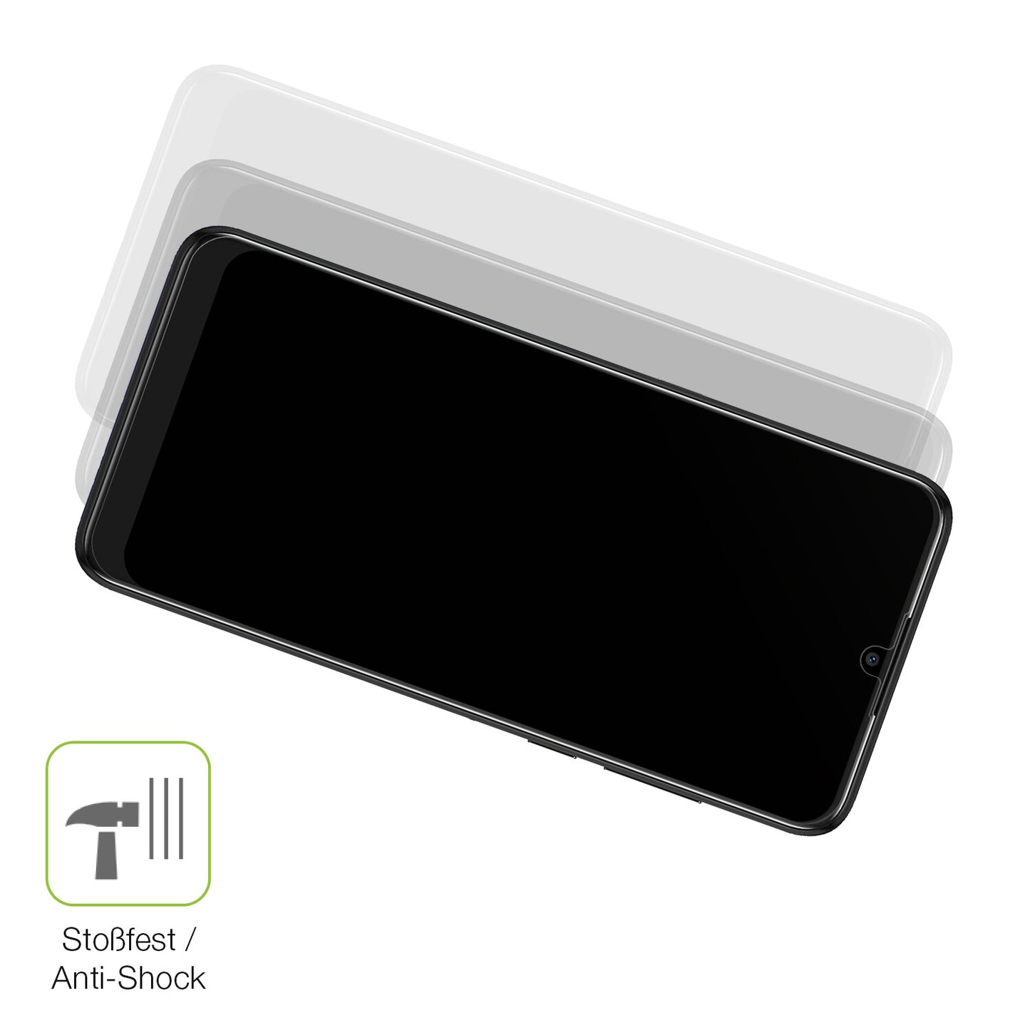 2x Full Cover Schutzfolie matt für Alcatel 3L 2020