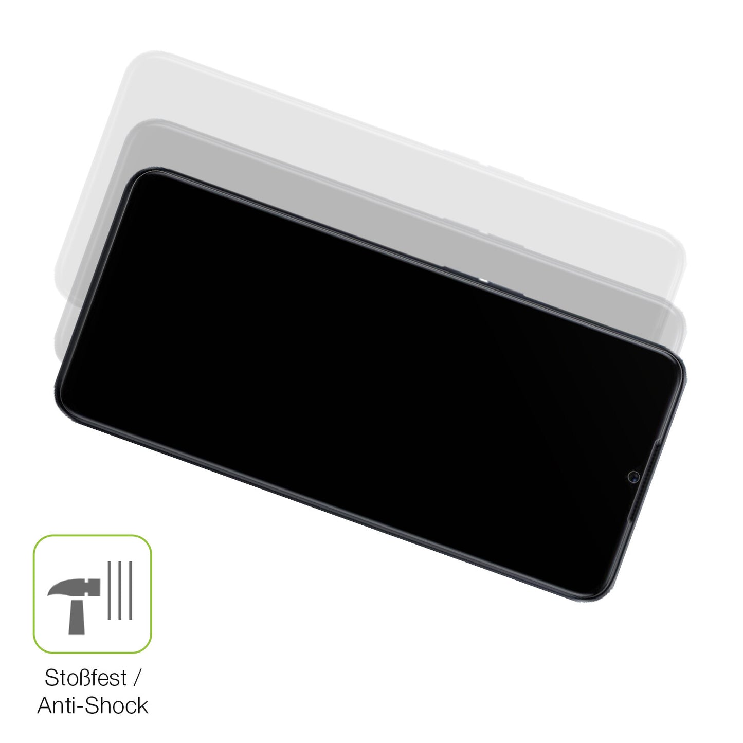 2x Full Cover Schutzfolie matt für Oppo A77 5G