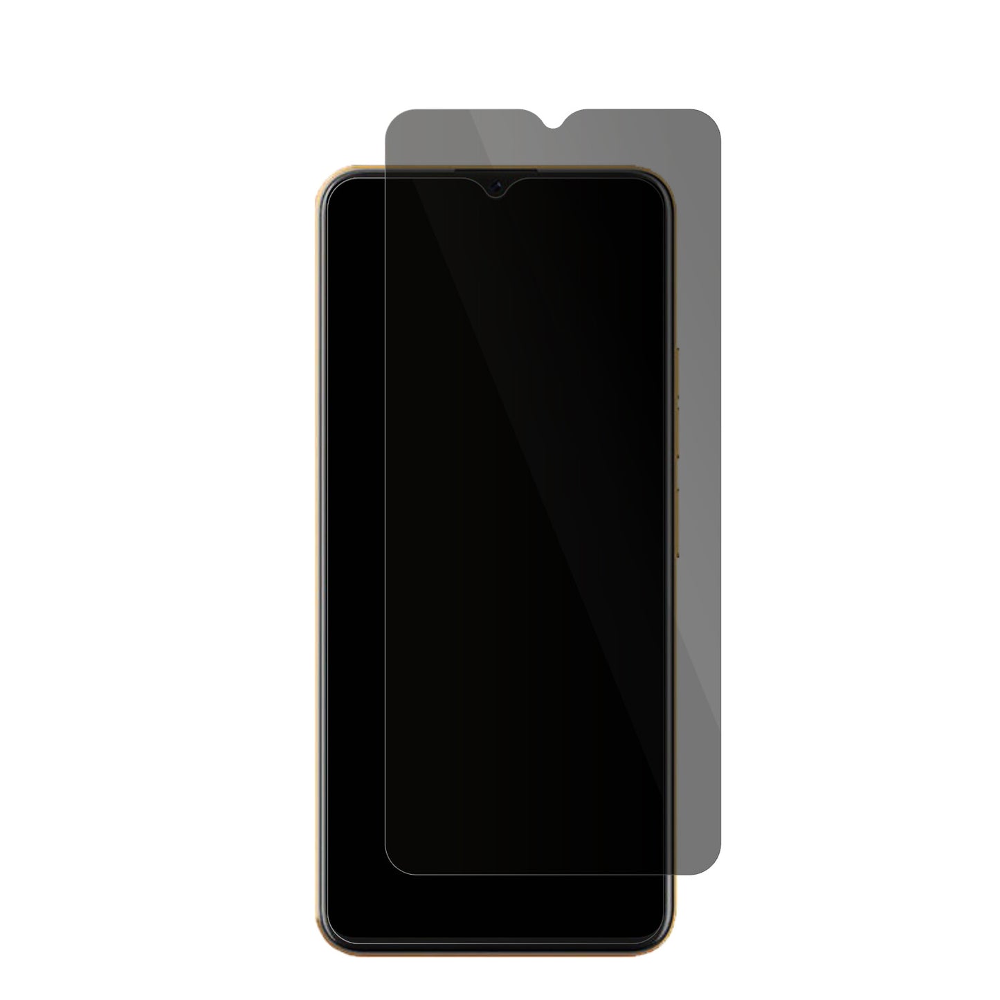 CoolpadCool 20 Pro mit aufgebrachter dipos Flex Schutzfolie, die seitliche Einblicke blockiert
