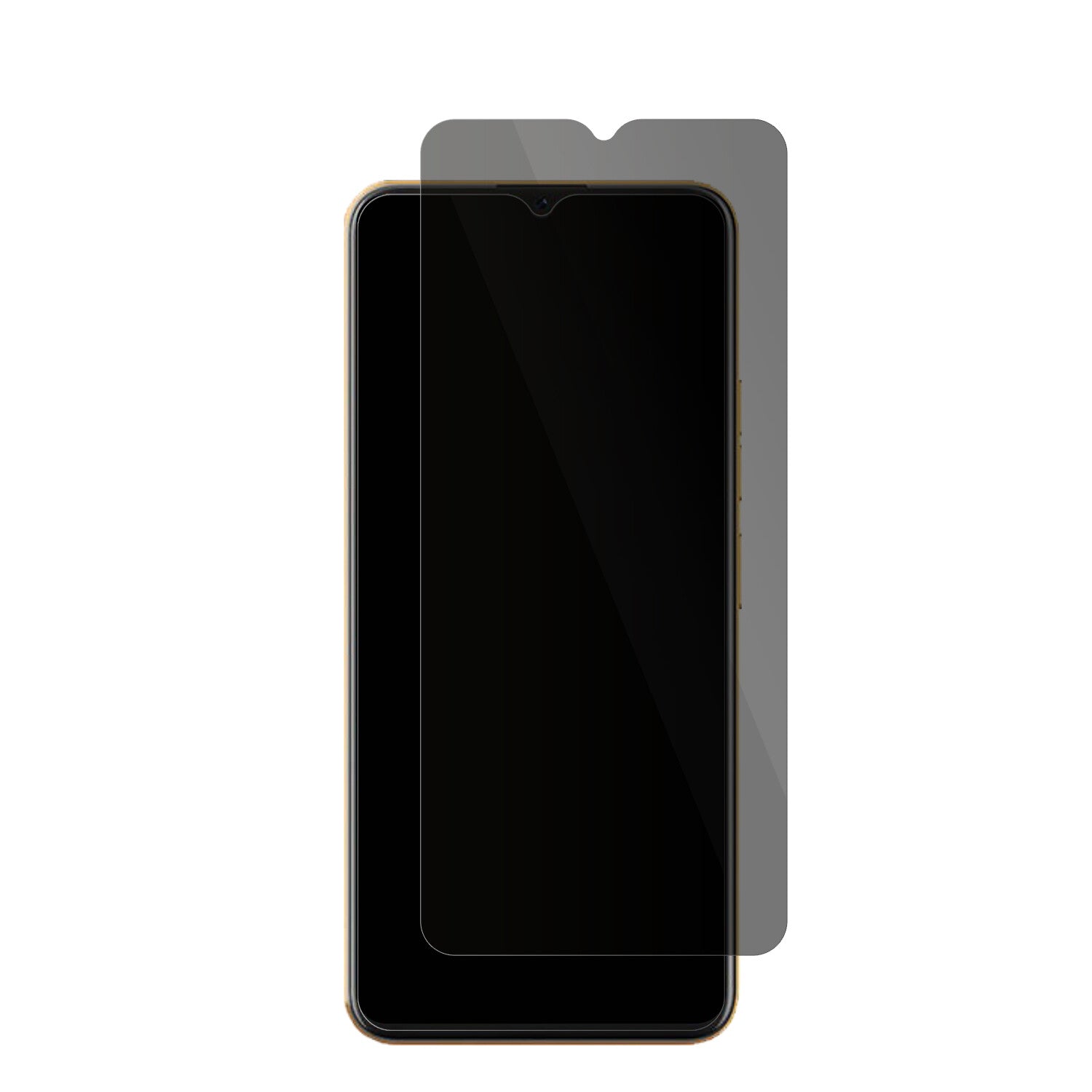 CoolpadCool 20 Pro mit aufgebrachter dipos Flex Schutzfolie, die seitliche Einblicke blockiert
