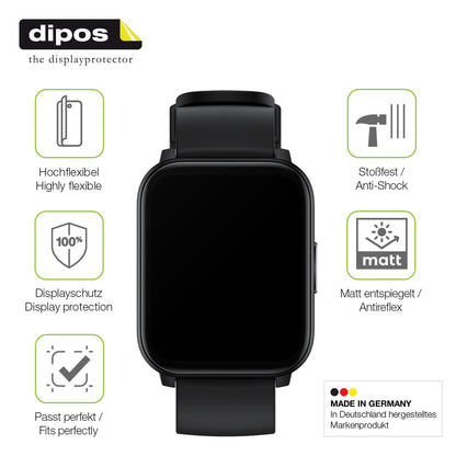 dipos FLEX 2x Matte Screen Protector for Realme Watch S100