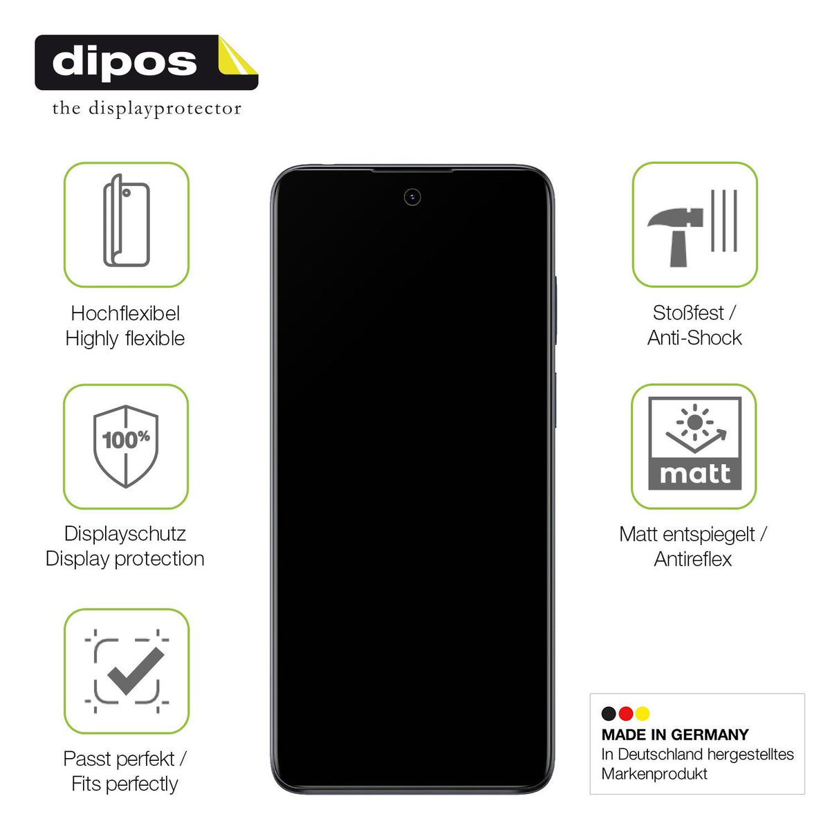 dipos FLEX 2x Matte Screen Protector for Motorola Moto E32
