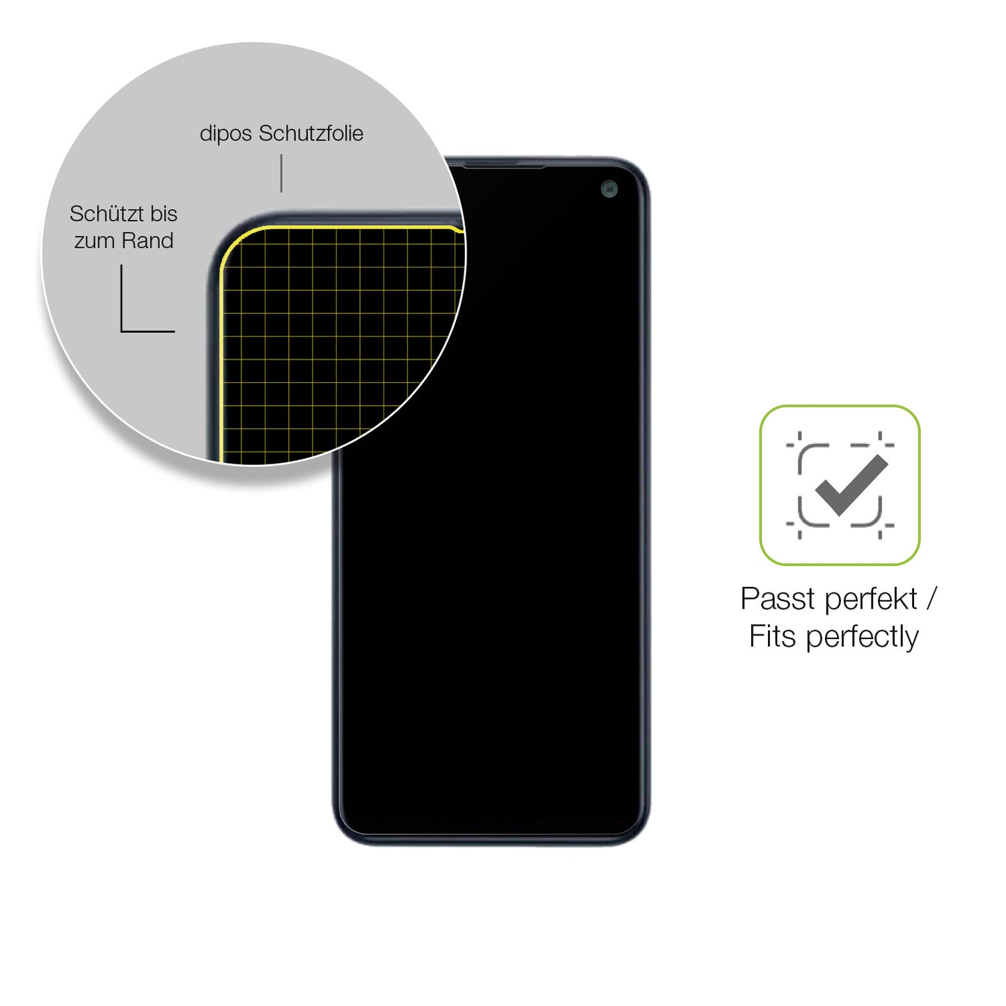 2x Full Cover Schutzfolie matt für Samsung Galaxy F52