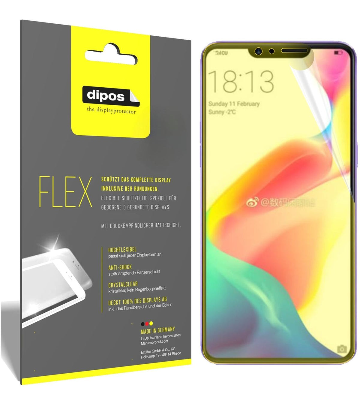 2x 3D Full Cover Screen Protector for Oppo R15 Dream Mirror