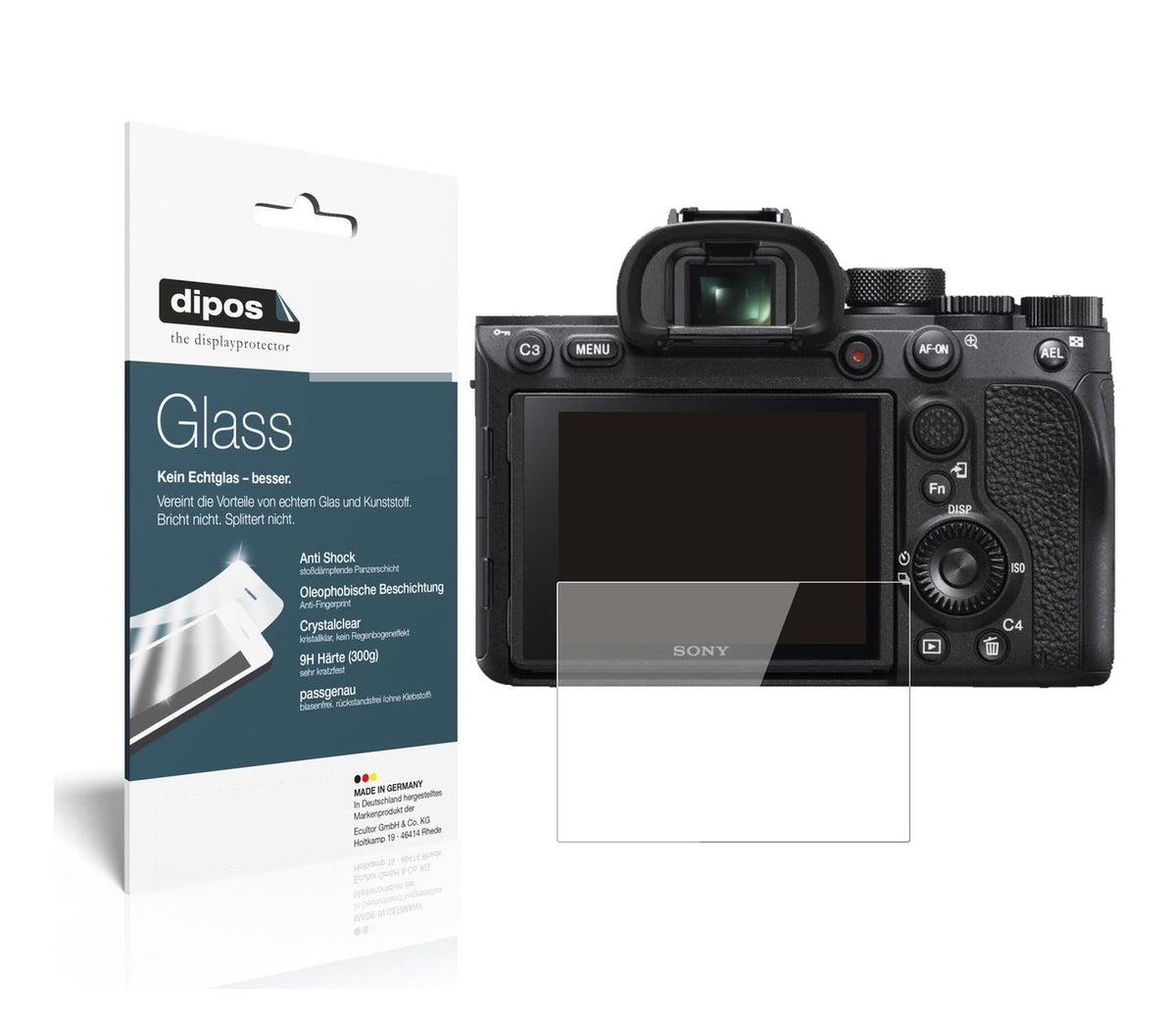 9H Clear Screen Protector for Sony Alpha 7 IV – Shatterproof, Crystal Clear | dipos
