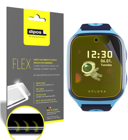 2x Full Cover Screen Protector for Xplora X4 – Covers Curved Edges | dipos