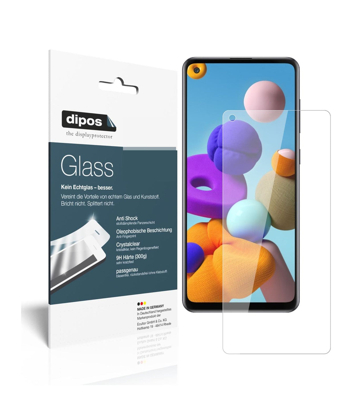 2x Screen Protector for Samsung Galaxy A21s Flexible Glass 9H dipos