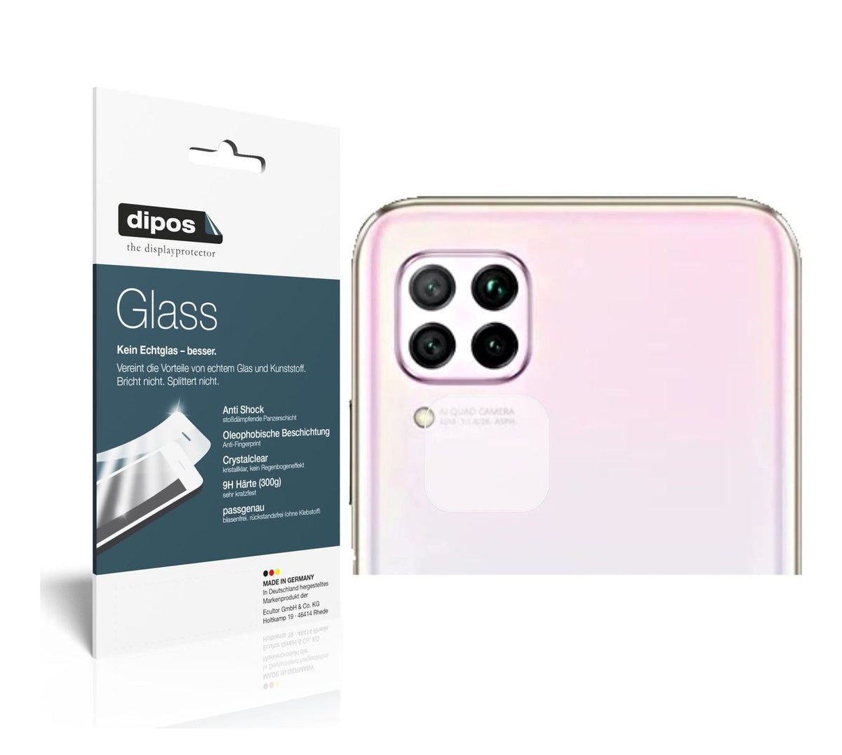 9H Clear Screen Protector for Huawei P40 Lite Kameralinse – Shatterproof, Crystal Clear