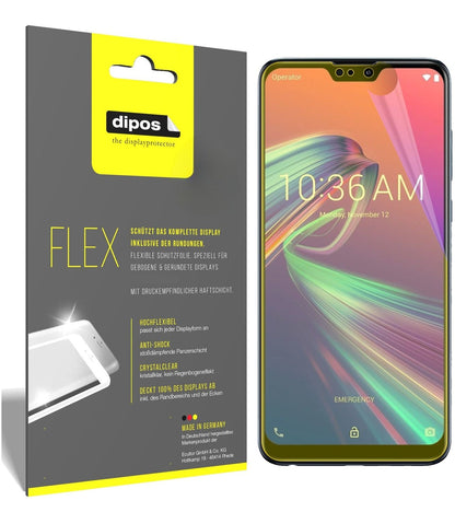 2x Screen Protector Asus ZenFone Max Pro (M2) Protective Film covers 100% dipos