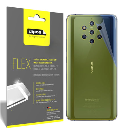 2x Screen Protector Nokia 9 PureView back Protective Film covers 100% dipos Flex