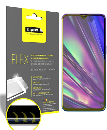 2x Screen Protector for Oppo Realme Q Protective Film covers 100% dipos Flex