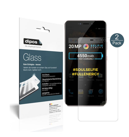 2x Screen Protector for Allview X4 Soul Xtreme matte Flexible Glass 9H dipos