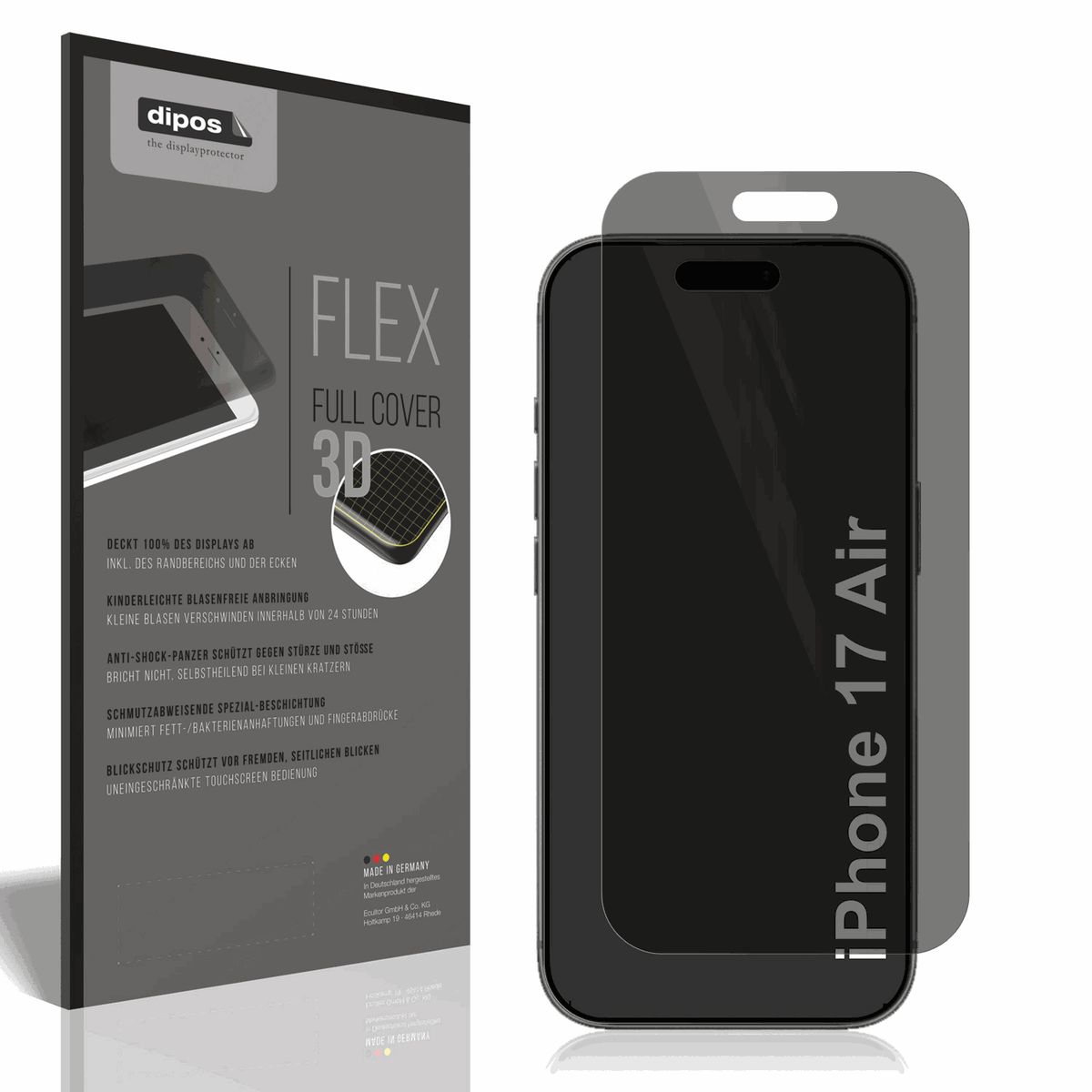 Full Cover Privacy Film for Apple iPhone 17 Air Screen Protector Anti-Shock