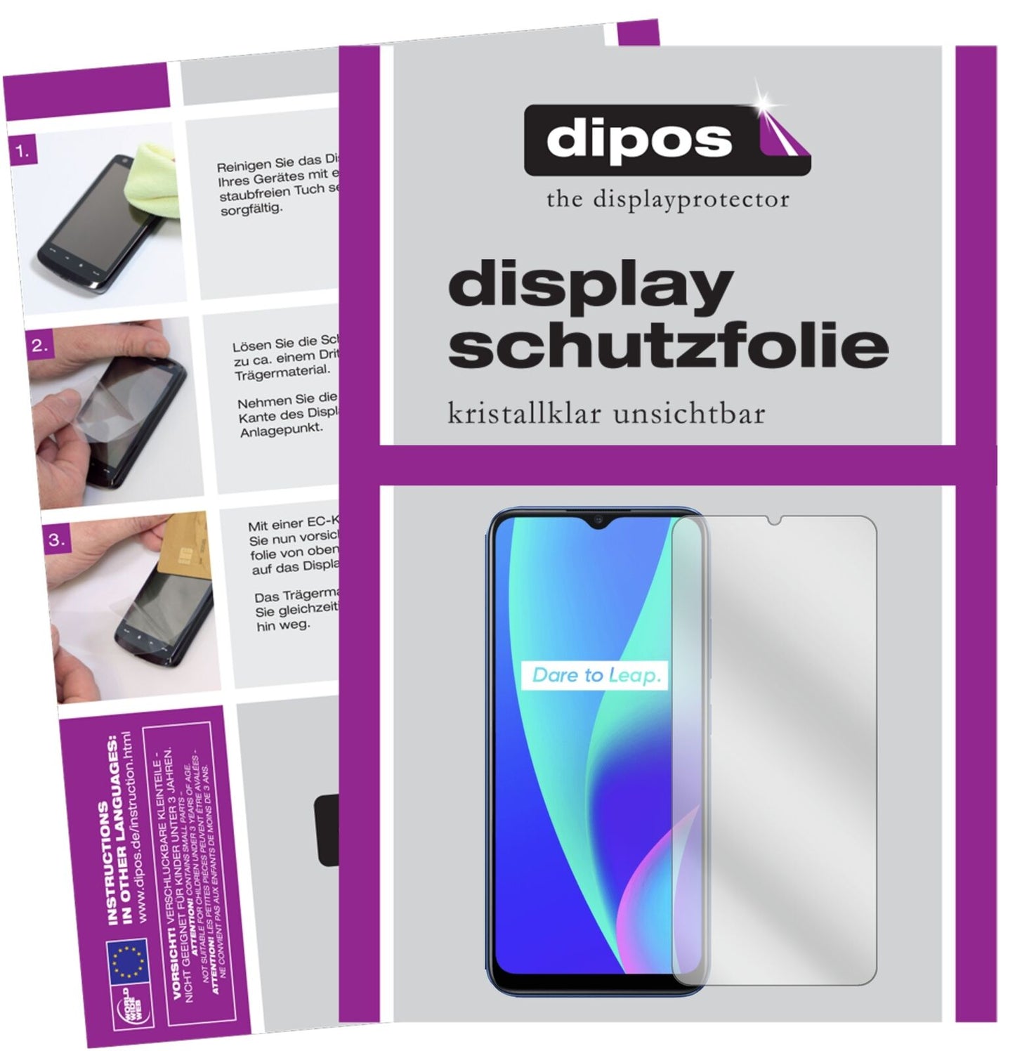5x Schutzfolie klar für Oppo Realme C3 Display-Schutzfolie