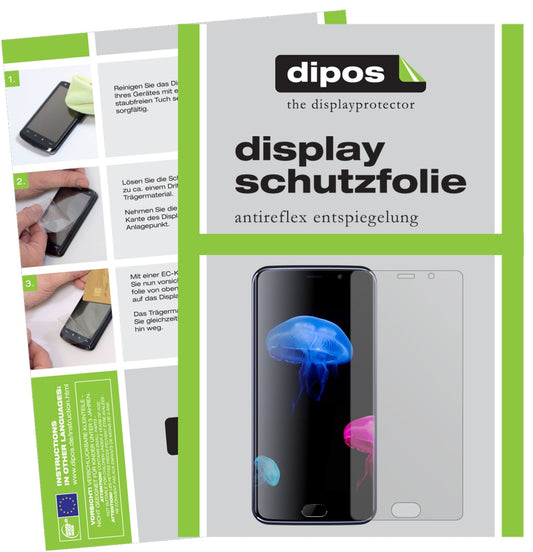 Matte Displayschutzfolie von dipos passend für Elephone S7, präziser Zuschnitt und blasenfrei montiert