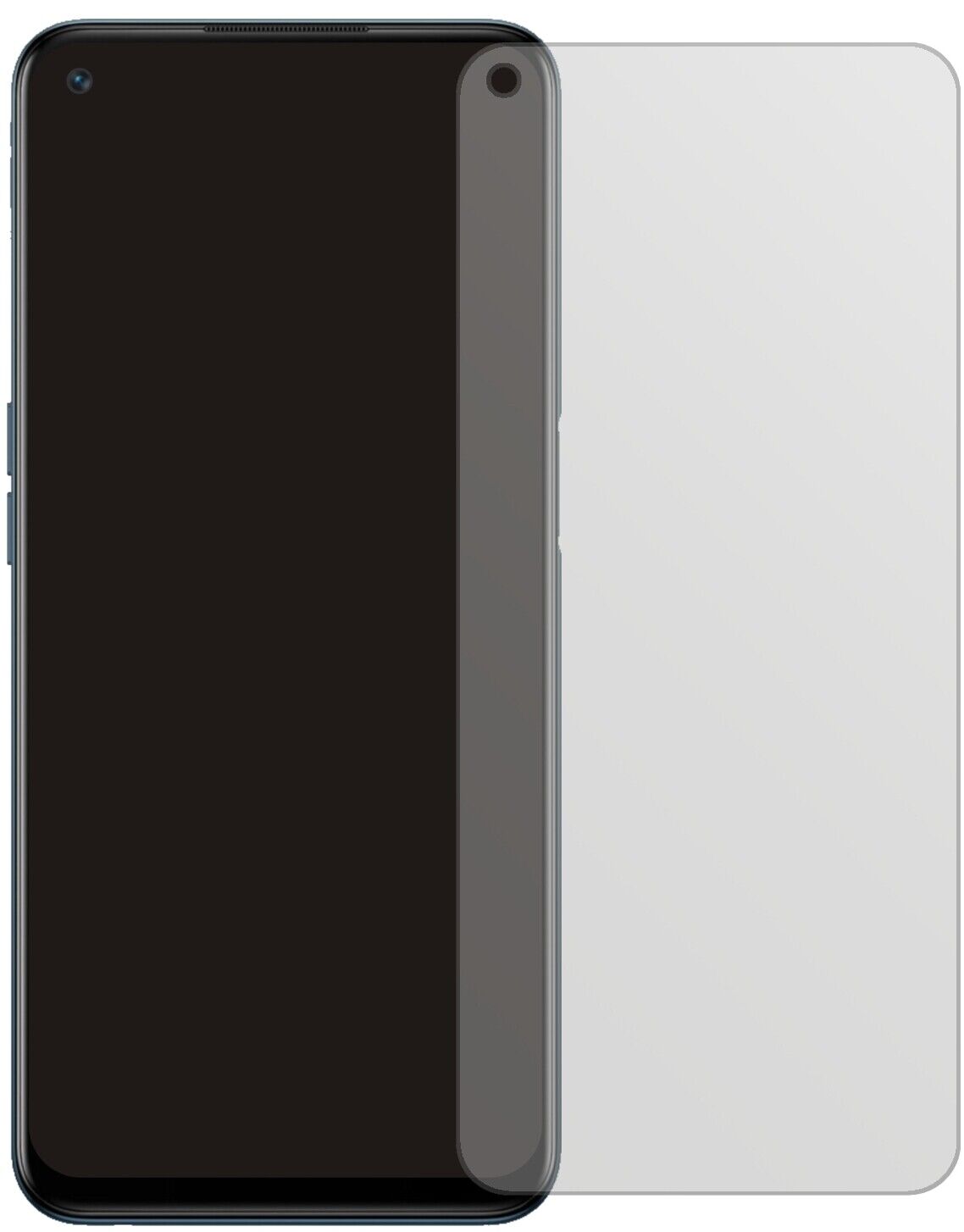 OnePlusNord N200 5G mit aufgebrachter dipos Displayschutzfolie, die lästige Fingerabdrücke minimiert